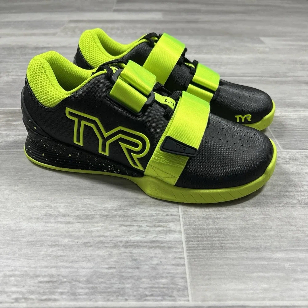 TYR L-1 Lifter Limited Edition Lifting Shoes, Black Attack Yellow, M 10 / W 11.5